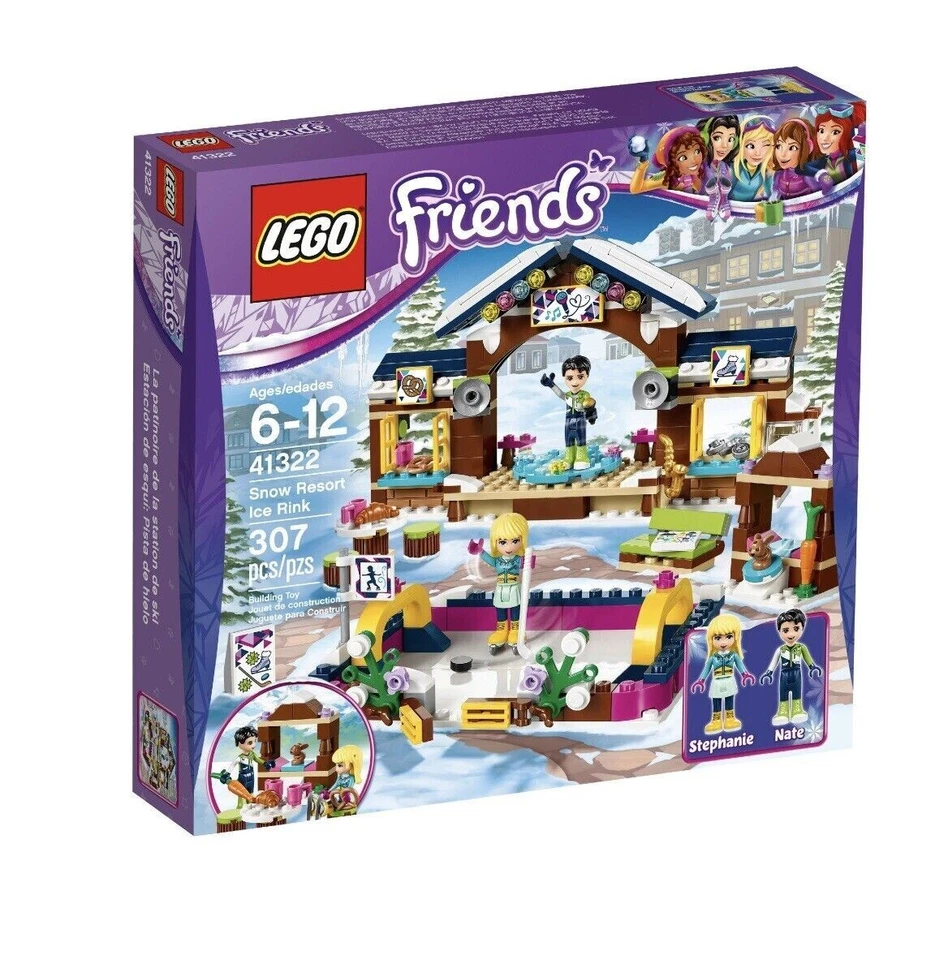41322 SNOW RESORT ICE RINK legos lego set NEW friends Stephanie Nate skating - Image 1 of 1