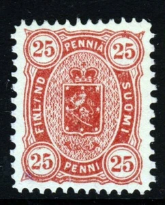 FINLANDIA 1881 25 Penni Lago Perf 121/2x11 SG 94 Michel #17Da come nuovi - Foto 1 di 2