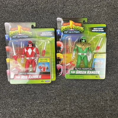 Mighty Morphin Power Rangers Re-Ignition Green Ranger and Red Ranger figures - Image 1 of 4