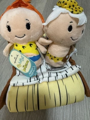 Hallmark itty bittys Flintstones Pebbles & Bamm-Bamm Plush Set w/ Car Display - Image 1 of 4