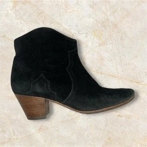 ISABEL MARANT ETOILE Suede Ankle Western Boots 24cm - Picture 1 of 9