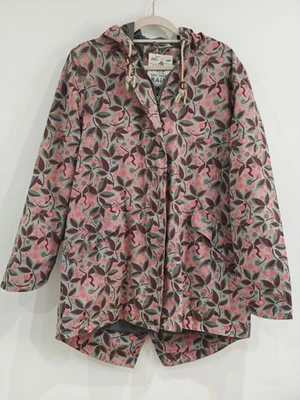 Seasalt bowspirit Waterproof Jacket Size UK 12 leaf collage cobble Pattern  - image 1 of 4