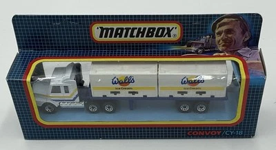 VINTAGE MATCHBOX CONVOY TRUCK CY 18 CY-18 SCANIA T142 DOUBLE CONTAINER WALL’S - Image 1 of 4