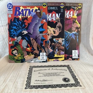 Batman #492, 659, 493 Knightfall DC Comics Signed by Norm Breyfogle W/ COA - Picture 1 of 14