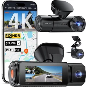 vantrue n4 pro s 3 kanal 4k+1080p+1440p starvis 2 dashcam auto, hdr 5g wifi p... - Bild 1 von 9