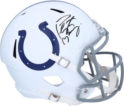 PEYTON MANNING FIRMADO INDIANAPOLIS COLTS TAMAÑO COMPLETO CASCO DE VELOCIDAD FANÁTICOS Foto 1 de 2