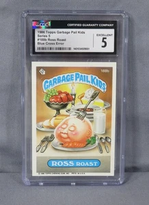 ROSS ROAST 1986 Topps Garbage Pail Kids #188b Serie 5 CGC Grado 5 ¡Ex Error! - Imagen 1 de 3