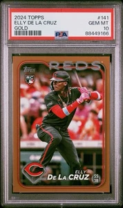 2024 Topps Series 1 Gold /2024 Elly De La Cruz RC #141  PSA 10 - Picture 1 of 2