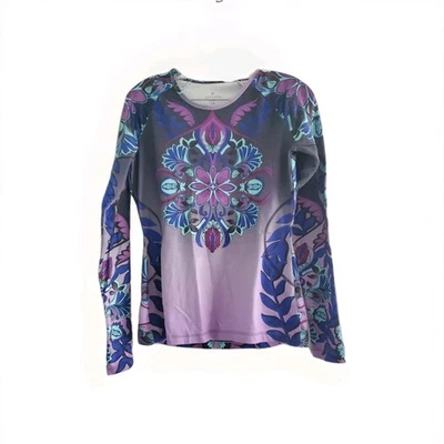 Camisa de manga larga Athleta Runaway floral que absorbe la humedad para mujer XS  Foto 1 de 4