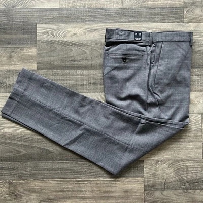 Calça social J Crew Bowery nova com etiquetas mistura de lã masculina 36x34 cinza slim fit BQ424 - Imagem 1 de 4