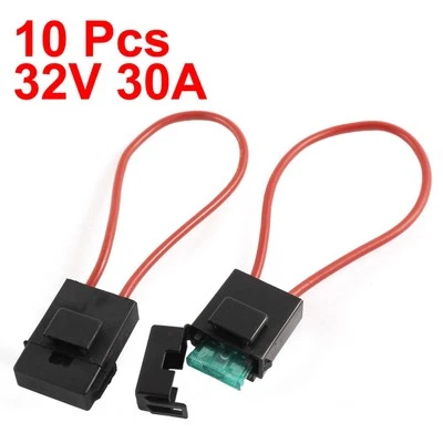 10pcs Fuse Holder Block with 30A 32V Fuse Cable Inline Kit for Auto Car Truck  - Image 1 of 4