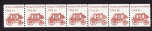 Scott #1898A Stagecoach Transportation Plate # (PNC7) Coil of 7 Stamps - MNH P#2 - Picture 1 of 1
