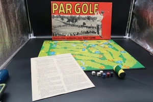 Vtg Par Golf Authentic Parlor Game Box Board Instructions Dice 3 Player Markers - Picture 1 of 23