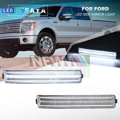 White LED Side Mirror Turn Signal Light for 2009-2014 Ford F150/ Lincoln Mark LT - Image 1 of 4