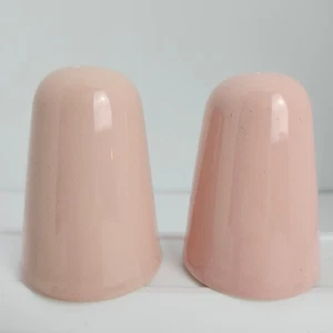 Homer Laughlin MCM Vintage Salt & Pepper Shakers Pink NO CORKS Kitchen - Picture 1 of 12