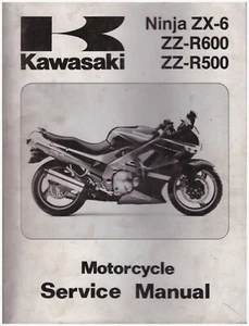 Manual Servicio - Kawasaki Ninja ZX-6 ZZ-R600 ZZ-R500 De 1990 Al 1993 - Imagen 1 de 4