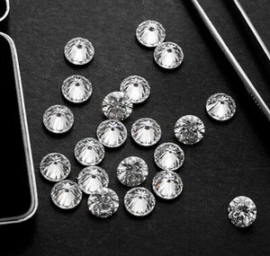 VVS1/D LAB Grown Diamond CVD Loose Diamond Round Cut 0.90MM Polished 250 Pcs 1ct - Picture 1 of 7
