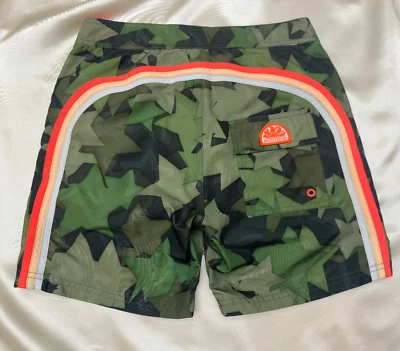 Camuflaje Arco Iris Sundek 28 Largo Playa Natación Tabla Pantalones Cortos Bañador Traje Talla 28 S Foto 1 de 4