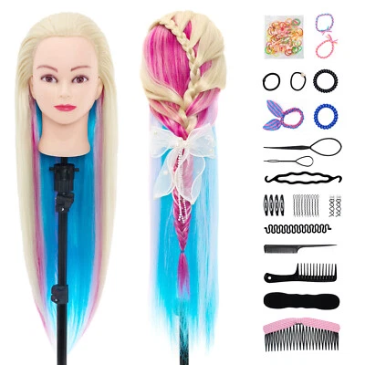 NEVERLAND BEAUTY & HEALTHY 26" Salon Color Hair Training Head Hairdressing Styling Mannequin Doll + Clamp