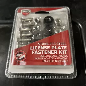 Auto Drive Stainless Steel License Plate Fastener Kit NIP - Picture 1 of 7