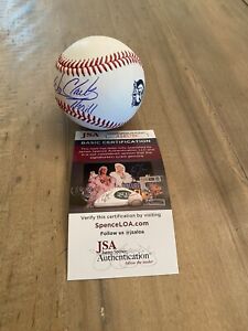 New Rawlings Will Clark Signed Number Retirement Logo Ball. Inscribed.  JSA Cert