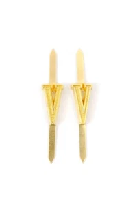 WWII German Shoulder Boards cyphers Gold V Stuttgart 18mm 2pcs - Picture 1 of 2