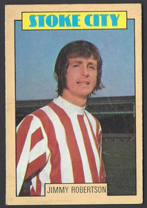 A & B C GUM - FOOTBALLERS (BLUE, 132-263) - #192 JIMMY ROBERTSON, STOKE CITY