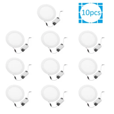 10PCS 18W 8" LED Panel Ceiling Light Ultra-thin Recessed Surface Mount Downlight - Image 1 of 4