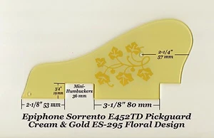 Golpeador Sorrento E452TD crema/dorado ES-295 mini-HB para proyecto de guitarra Epiphone - Imagen 1 de 1
