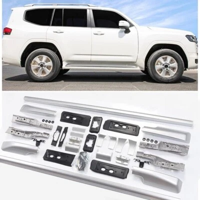 2Pcs for Land Cruiser LC300 2021-2024 Silver Side Roof Rail Rack Accessories - Image 1 of 4