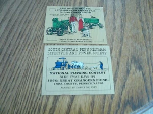 1989 1990 Olde Tyme Days York & Manchester PA Dash Plaques Lot of 2 - Bild 1 von 1