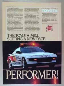 1985 Toyota MR2 Grand Prix of Long Beach Pace Car Vintage Print Ad - Bild 1 von 1