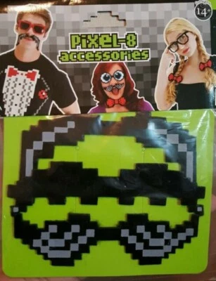 ELOPE PIXLE 8 MOUSTACHE SET HALLOWEEN COSTUME ACCESSORY FOR ADULTS AND KIDS 14+ - Image 1 of 2