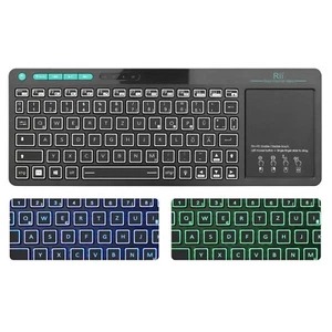 Bluetooth Mini Tastatur mit Touchpad und Beleuchtung Schwarz - Bild 1 von 11