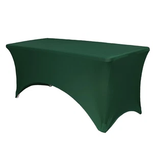 YCC Linens - Stretch Spandex Table Covers, Fitted Rectangular Tablecloths - Picture 1 of 123
