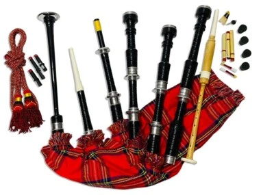 Scozzese Cornamusa Reale Stewart Argento Supporti Palissandro Cornamusa Scozzese - Immagine 1 di 4