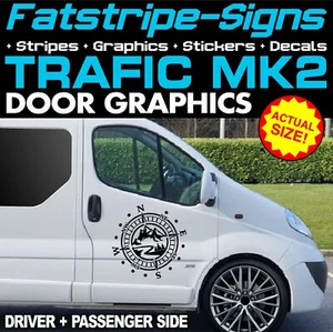 para adaptarse a RENAULT TRAFIC MK2 PEGATINAS GRÁFICAS PUERTA CALCOMANÍAS CÁMPER FURGONETA - Imagen 1 de 2