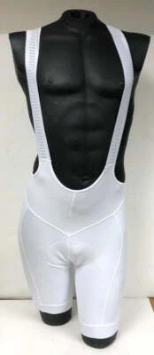 Professional 'POWER' Men's Cycling Bib Shorts in White by GSG - Image 1 of 4