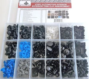 475pc MAZDA TRIM CLIP RETAINER PANEL BUMPER BODY FASTENER ASSORTMENT TCA475 - Picture 1 of 2