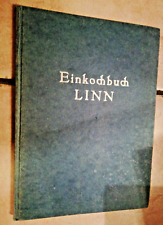 Antikes Einkochbuch LINN 48 Seiten Stoff-HC  Linn-Konservengläser Thüringen TOP