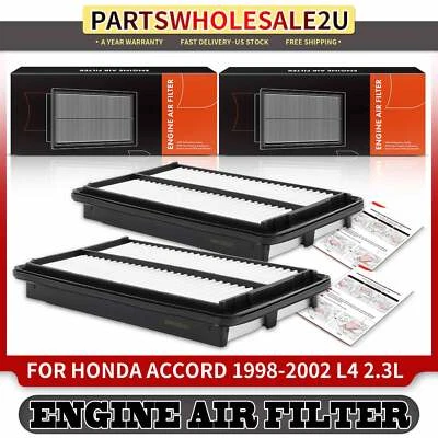 2 peças filtro de ar do motor dianteiro para Honda Accord 1998 1999 2000-2002 L4 2.3L GAS - Imagem 1 de 4