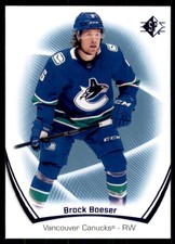 2021-22 UD SP Hockey Base Blue #66 Brock Boeser - Vancouver Canucks
