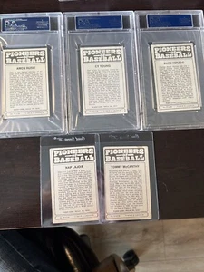 1975 Fleer Pioneers of Baseball 3 PSA Graded und 2 Raw - Bild 1 von 2