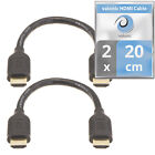 HDMI Kabel, 20cm kurz, Doppelpack, Full HD, Ethernet