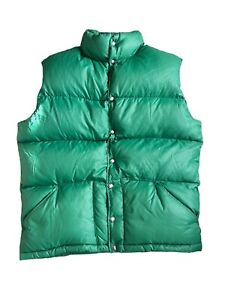 1970's The North Face Brown Label Pine Green Down Vest (XL)