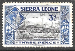Sierra Leone 1938 KGVI SC#177 USED VF FRETOWN from the Harbour - Picture 1 of 1