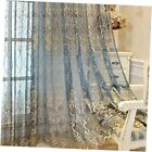  1 Pair European Luxury Tulle Curtains Sheer Curtains For 54x90 Inch Blue