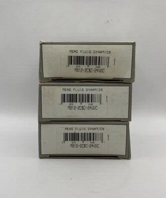 3x Mini Válvula Solenóide Mead Fluid Dynamics Bimba 2 Vias MB12-2CSC 24VDC - Imagem 1 de 4