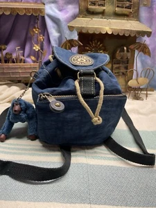 RARE!!! Micro KIPLING Blue Backpack VINTAGE MINI BAG - Picture 1 of 17