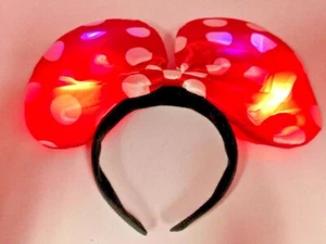 1X LED Light Up Red Poky Dot Headbands Luminous Multiple Light Color Patterns US - Picture 1 of 3